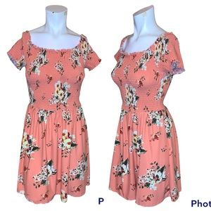 Rue 21 Coral floral dress